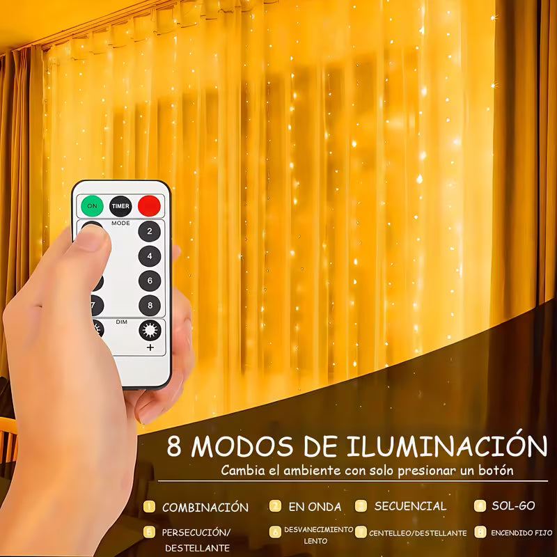 Cortina LED decorativa